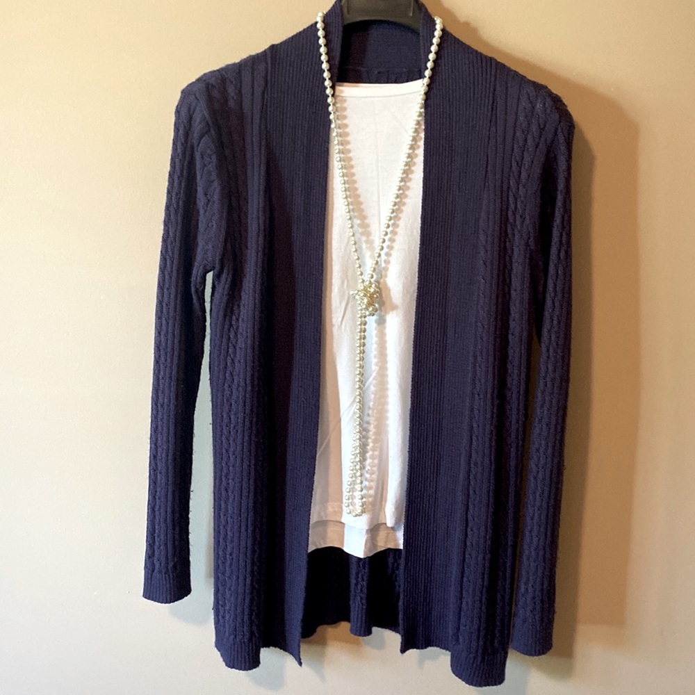 Chico’s sweater cardigan purple SZ 4